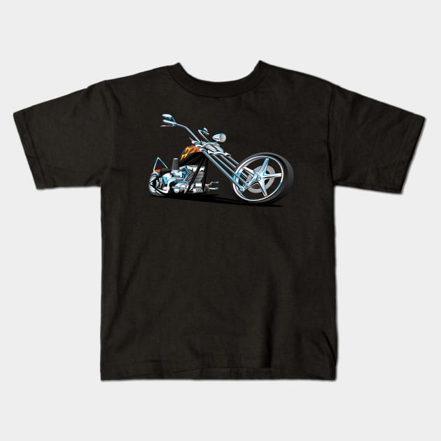 Classic American Chopper Kids T-Shirt by hobrath